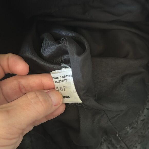 Gino di Giorgio by Comint Vintage Leather Jacket Womens Medium Black Bomber - Picture 10 of 10